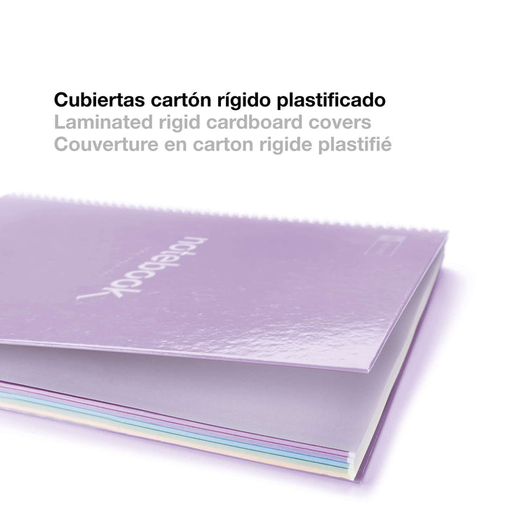 Cuaderno Tapa Dura A4 Cuadrícula 120 Hojas Emotions Gris