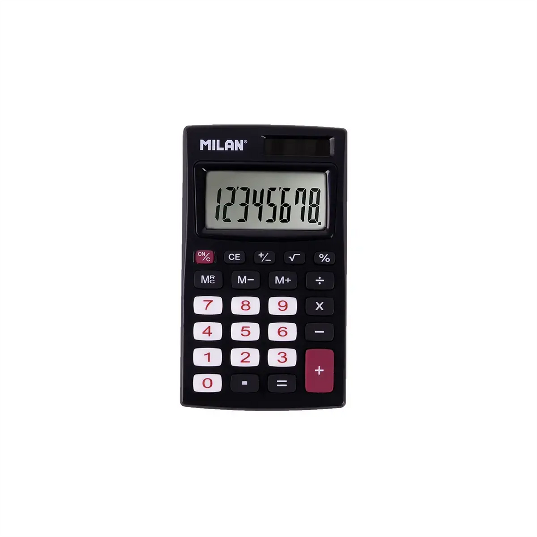 Calculadora Milan Negro C / Funda 8 Digitos