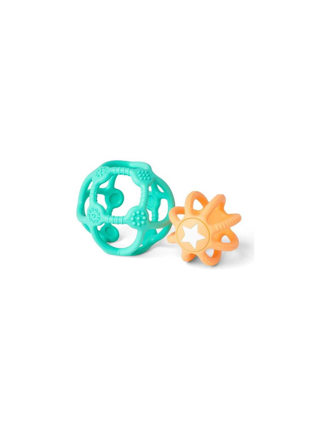 Pelota sensorial dos en uno Verde-Naranja