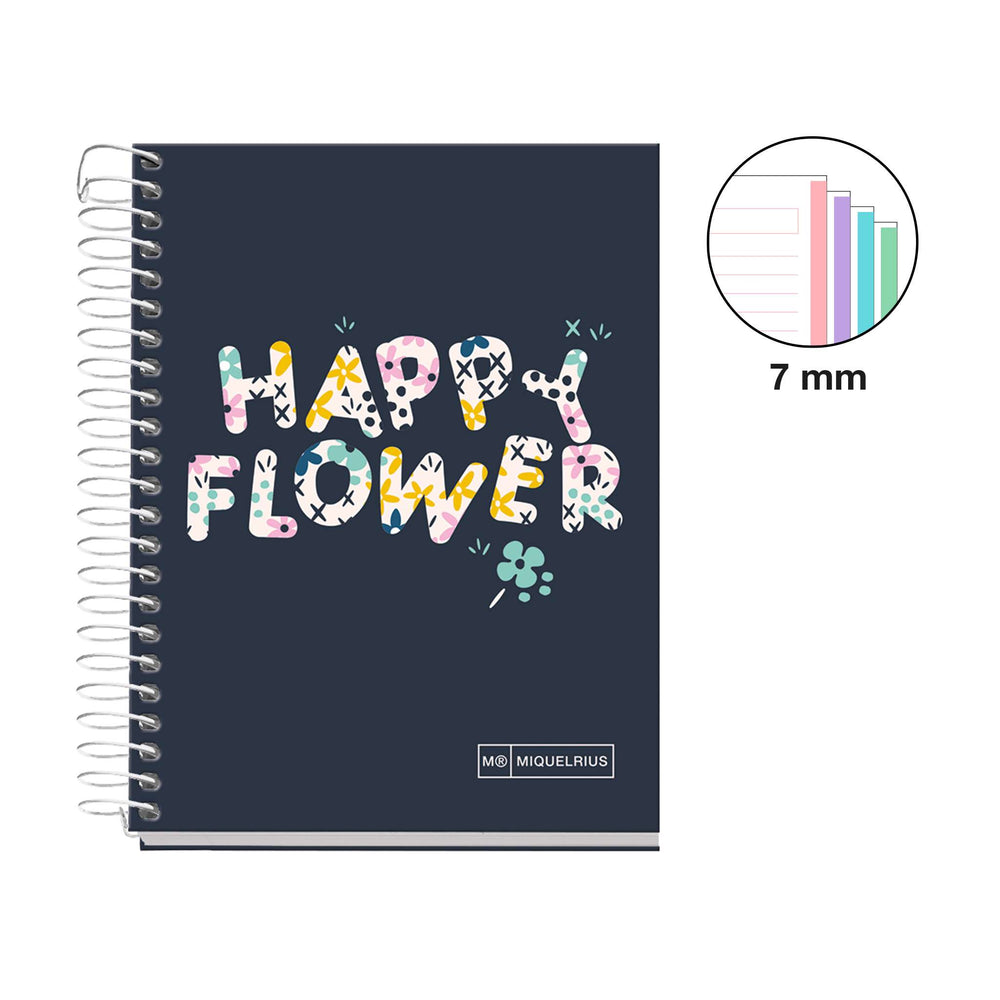 Cuaderno NB4 A6 120 HOR 70G Happy Flower
