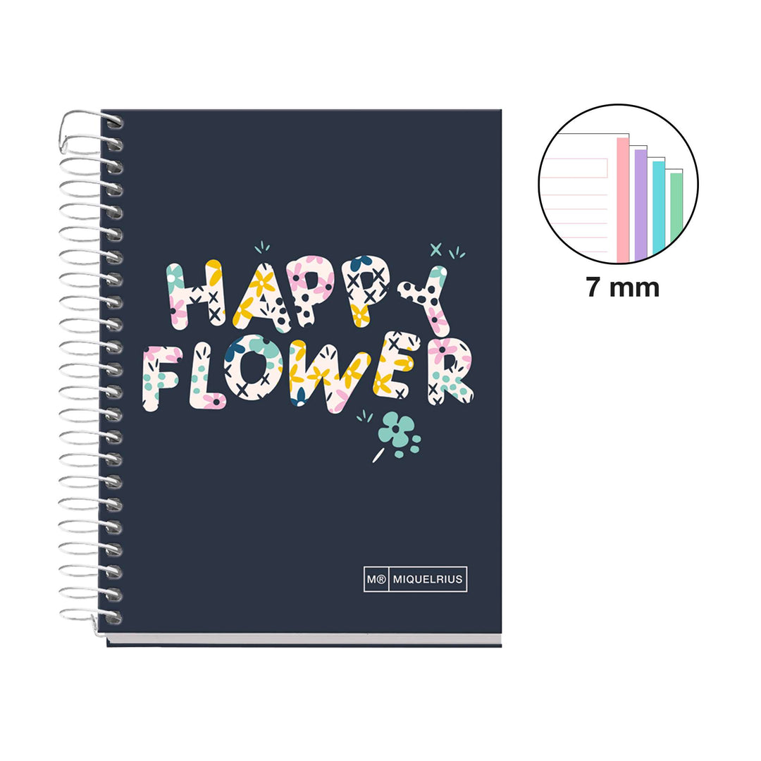 Cuaderno NB4 A6 120 HOR 70G Happy Flower
