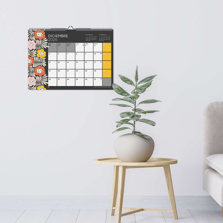 Calendario Escolar Pared A3 Para Escribir Sandra Hutter 2026-27