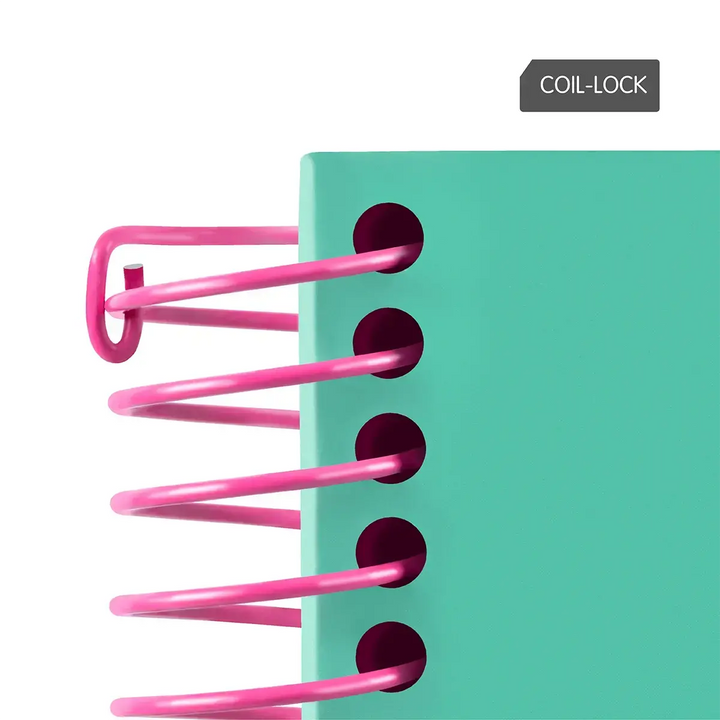 Cuaderno A4 con espiral y tapa dura, papel cuadriculado, 90 hojas de 95gr/m², colección Sunset, lila