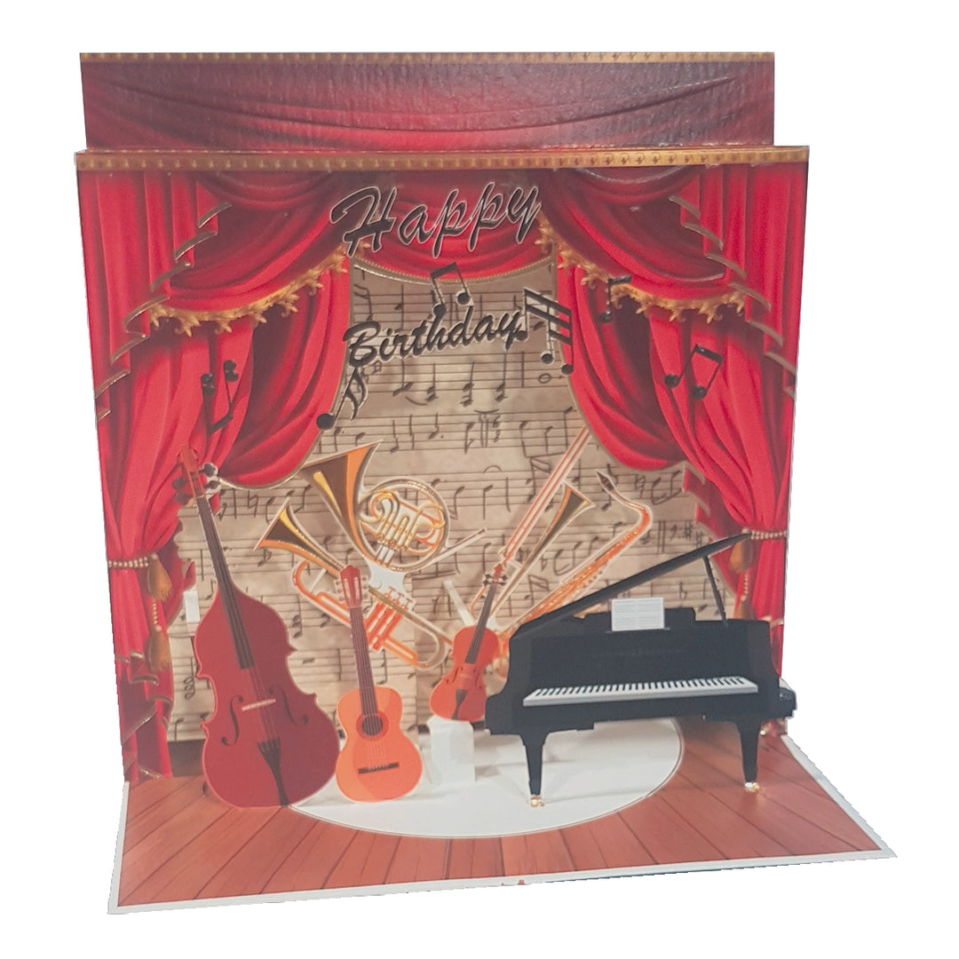 Tarjeta de felicitación 3D Pop-Up Orquesta