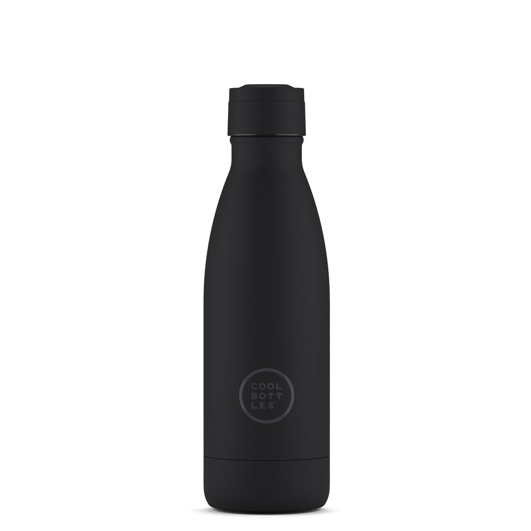 The bottles coolors - Botella de acero inoxidable 350 ml  - Mono Black