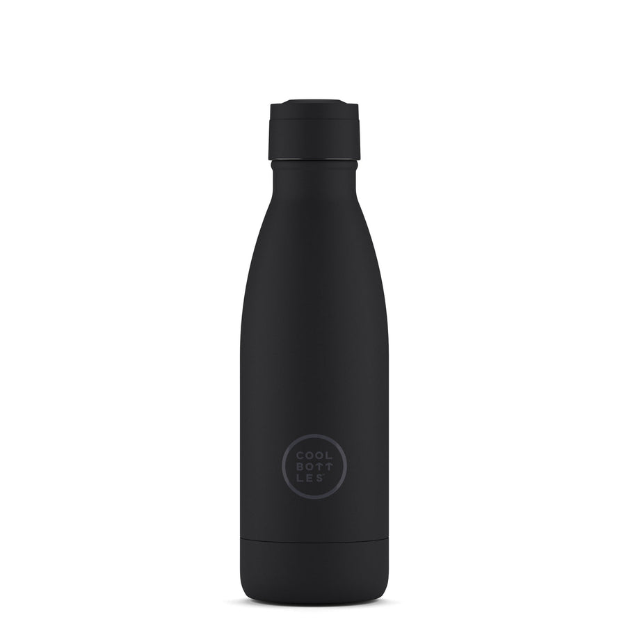 The bottles coolors - Botella de acero inoxidable 350 ml  - Mono Black
