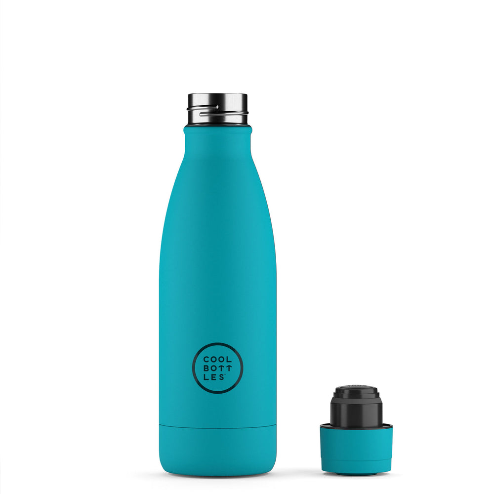 The bottles coolors - Botella de acero inoxidable 350 ml  - Vivid Turquoise