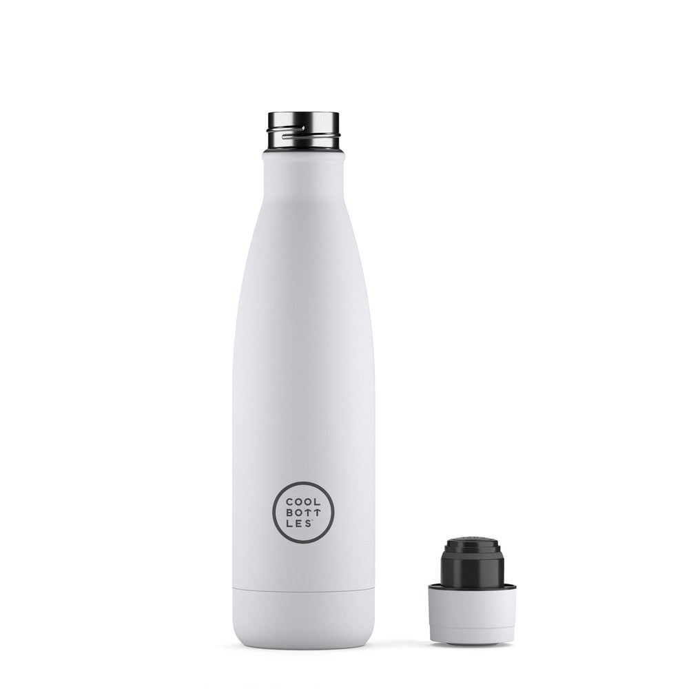 The bottles coolors - Botella de acero inoxidable 500 ml - Mono White