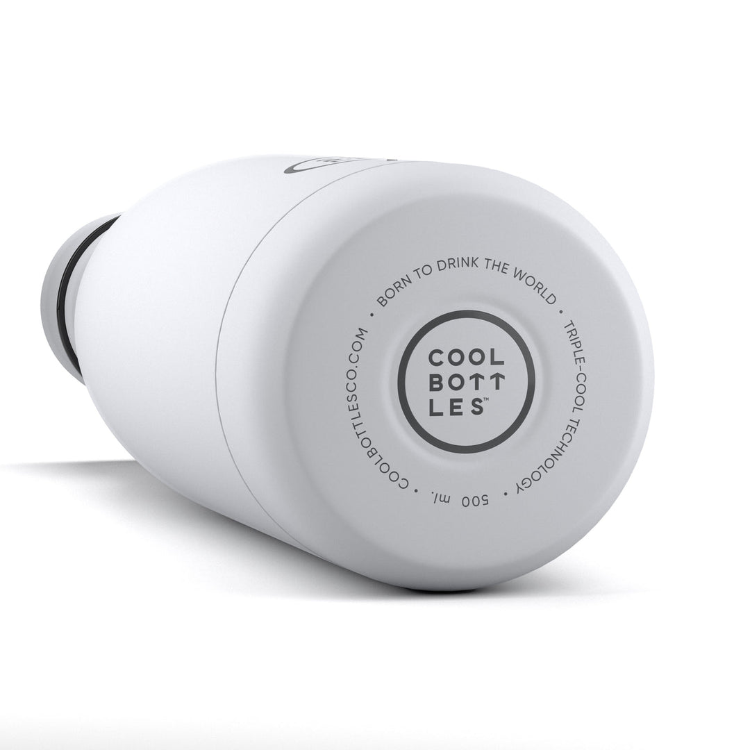 The bottles coolors - Botella de acero inoxidable 500 ml - Mono White