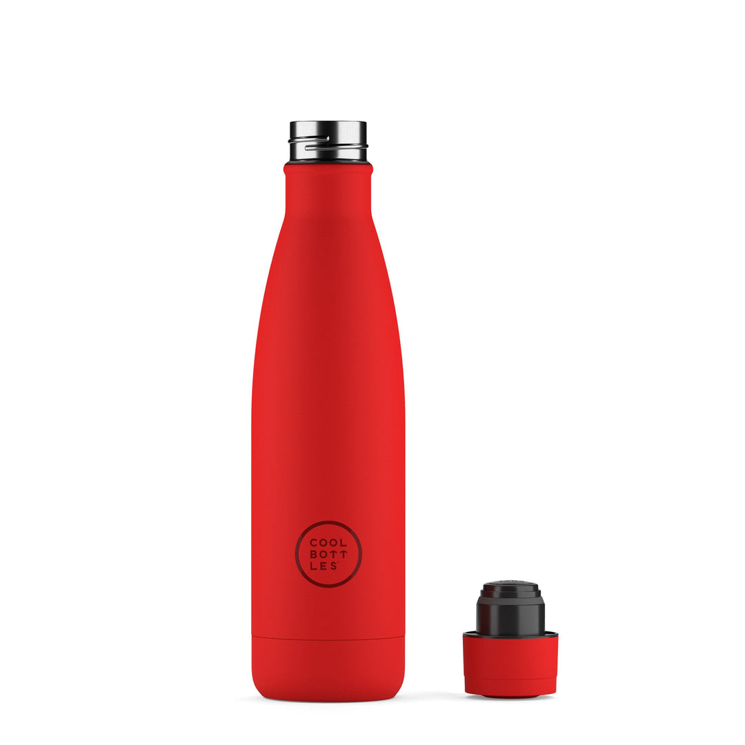 The bottles coolors - Botella de acero inoxidable 500 ml - Vivid Red