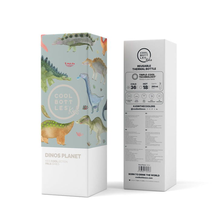 The Kids Bottle - Botella de agua para niños 260 ml - Dinos Planet