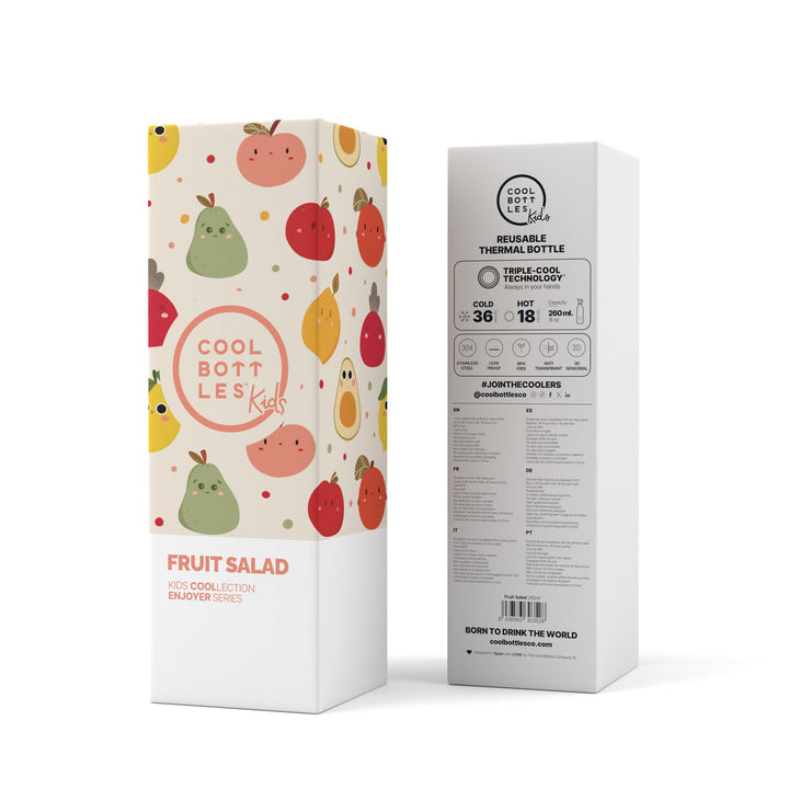 The Kids Bottle - Botella de agua para niños 260 ml - Fruit salad