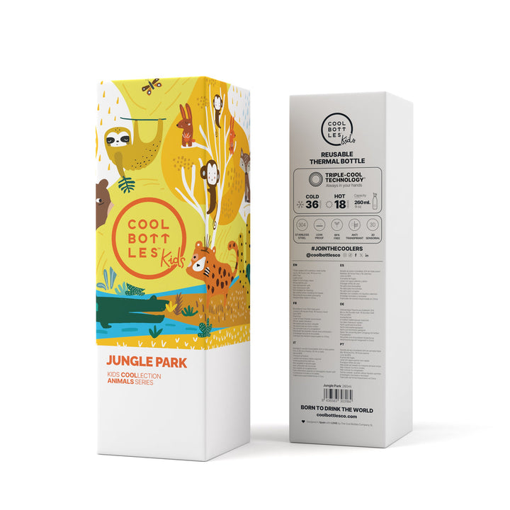 The Kids Bottle - Botella de agua para niños 260 ml - Jungle Park