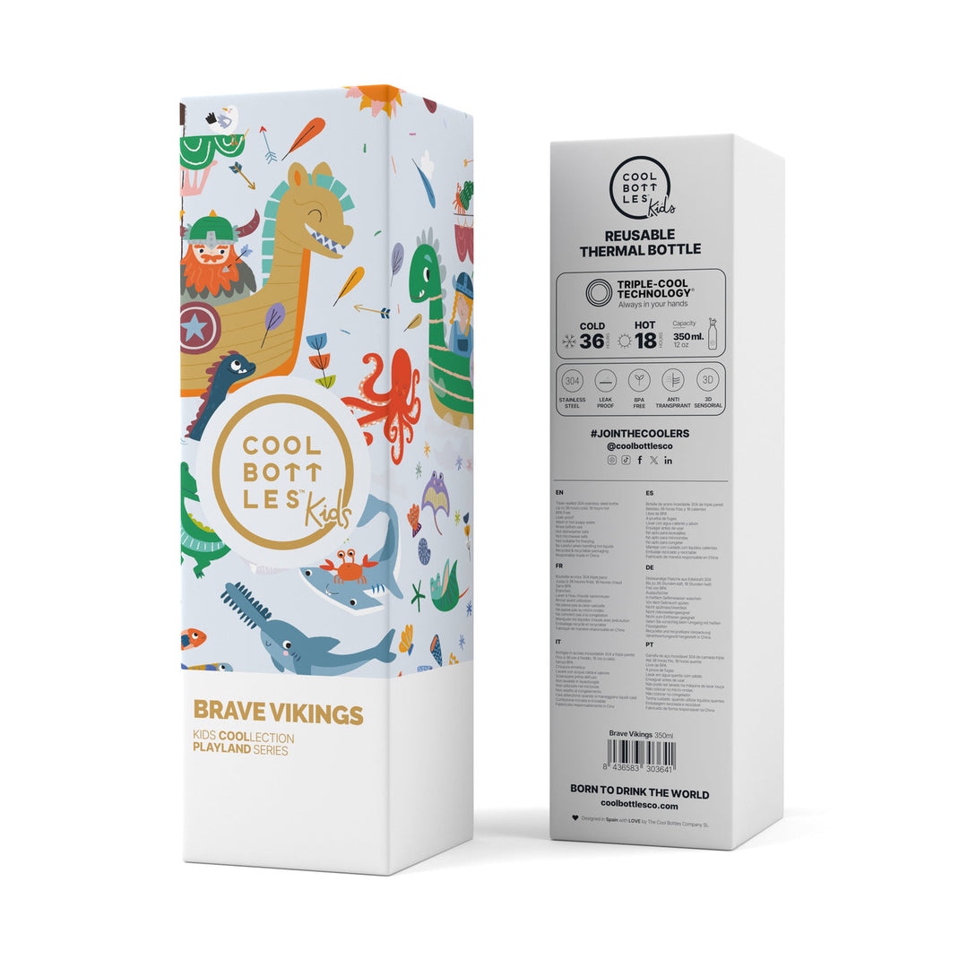The bottles kids - Botella de agua para niños 350 ml - Brave Vikings