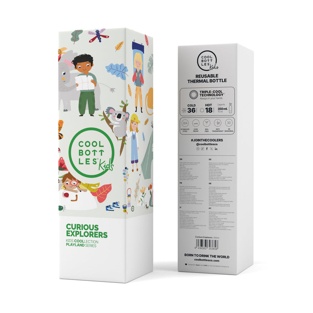 The bottles kids - Botella de agua para niños 350 ml - Curious Explorer