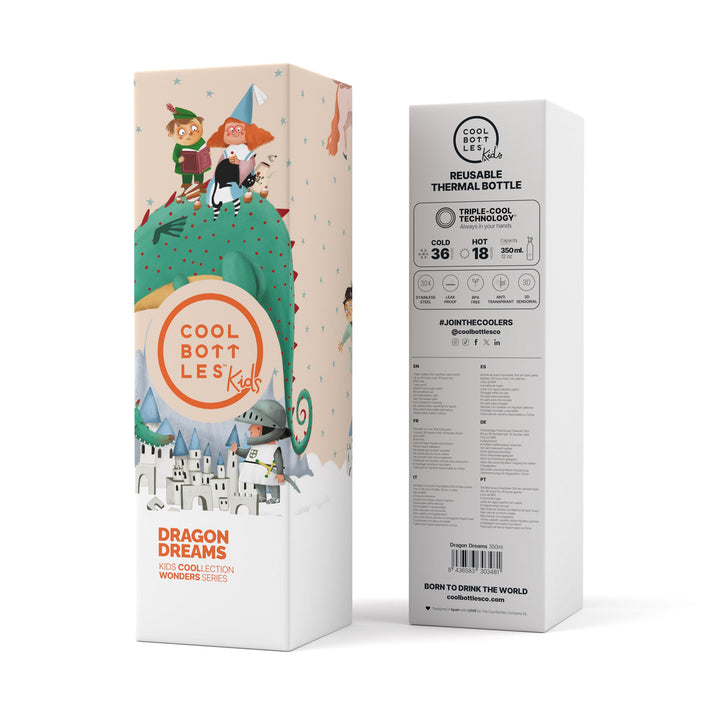The bottles kids - Botella de agua para niños 350 ml - Dragon Dreams