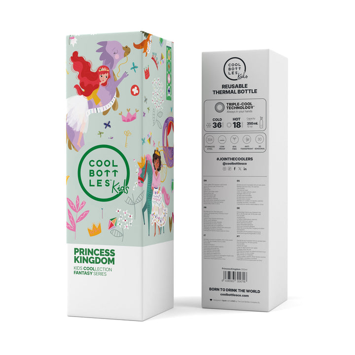 The bottles kids - Botella de agua para niños 350 ml - Princess Kingdom