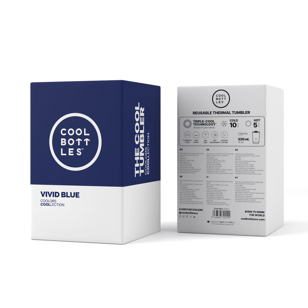 The Tumblers Coolors - Vaso de acero inoxidable 330 ml - Vivid Blue