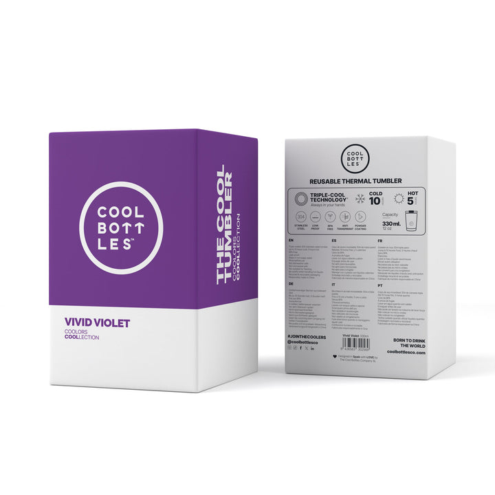 The Tumblers Coolors - Vaso de acero inoxidable 330 ml - Vivid Violet