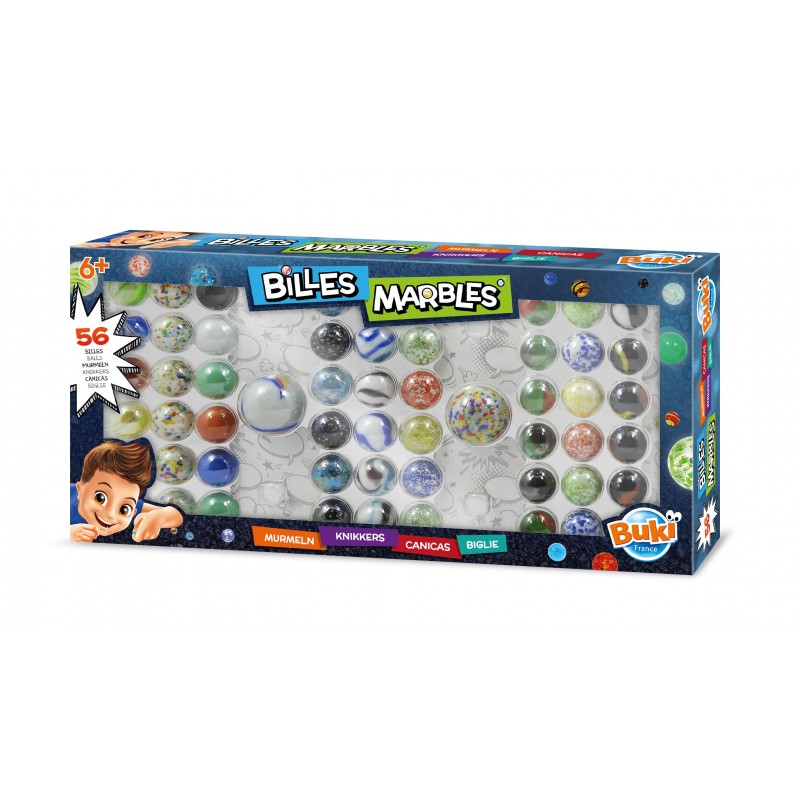 Caja de 56 canicas