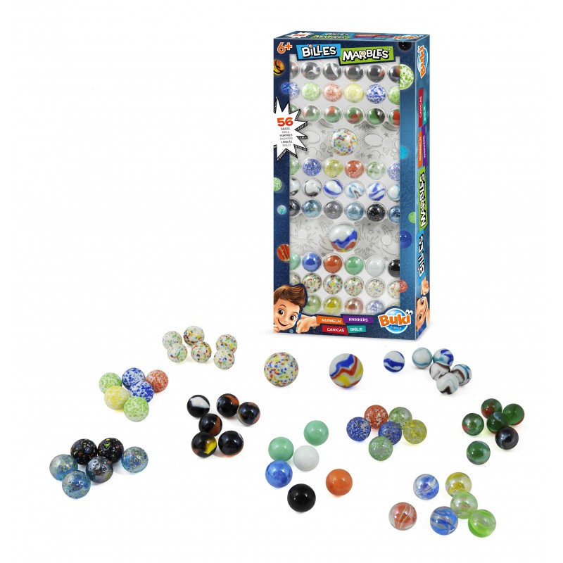 Caja de 56 canicas