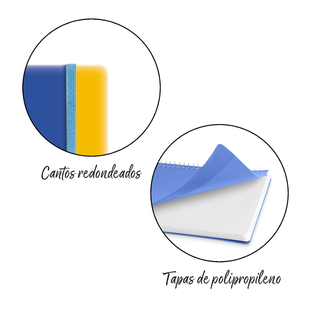Agenda Escolar Plus Semana Vista Catalán Duo Blue-Mustard 2026-27