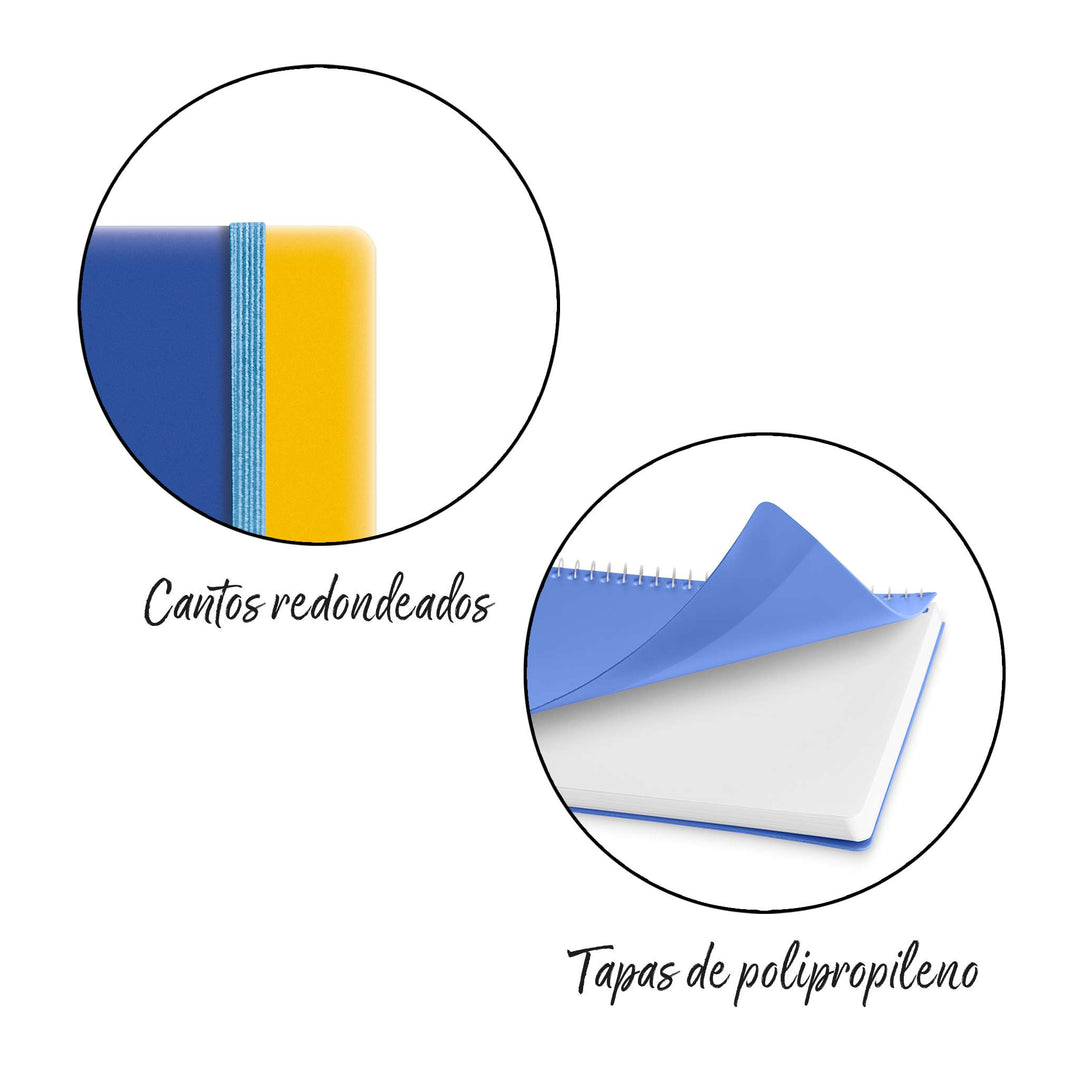 Agenda Escolar Plus Semana Vista Catalán Duo Blue-Mustard 2026-27