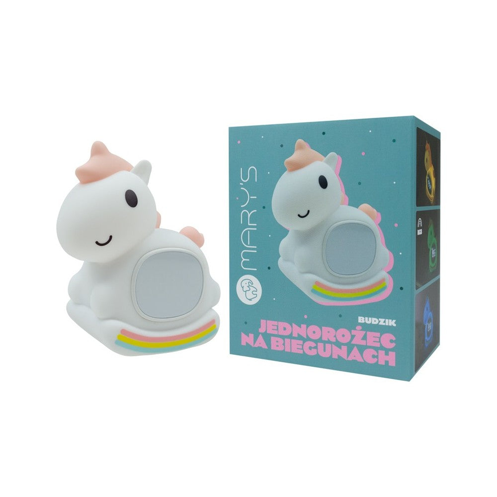 Despertador/lámpara de noche LED - Unicornio
