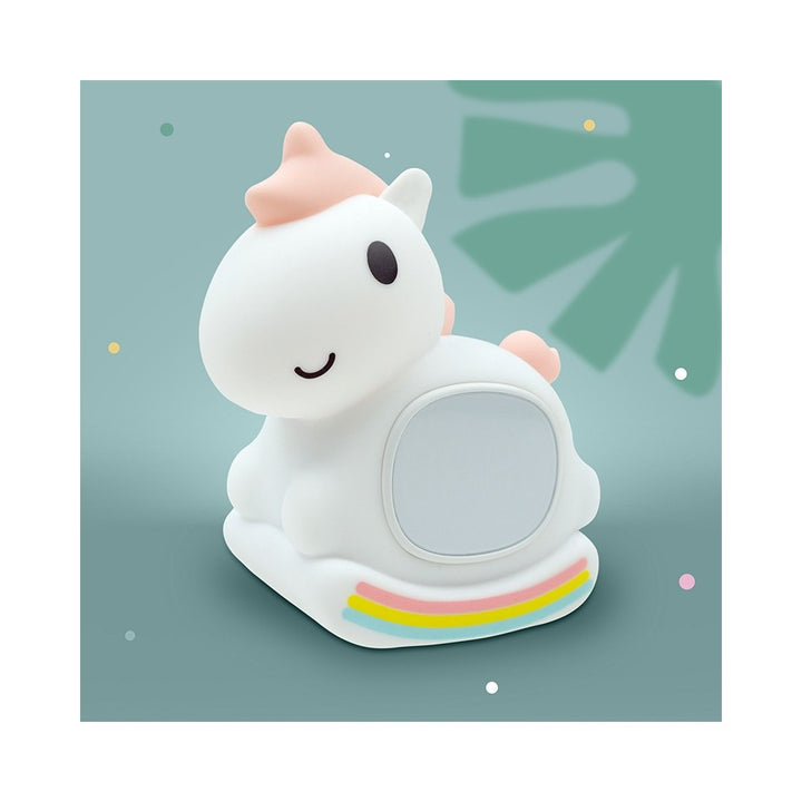 Despertador/lámpara de noche LED - Unicornio