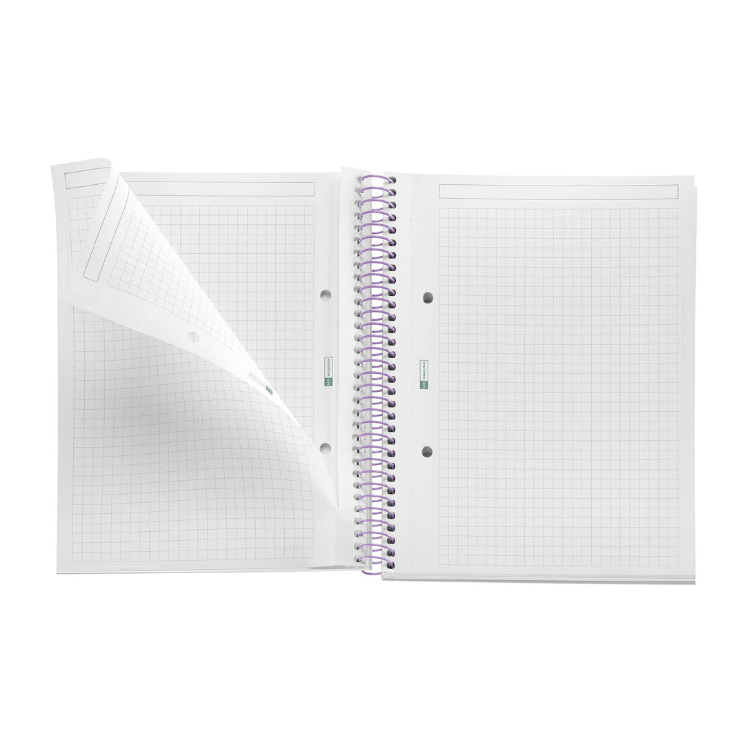 Cuaderno A5 80 Hojas Cuadrícula Between The Lines Ceniza