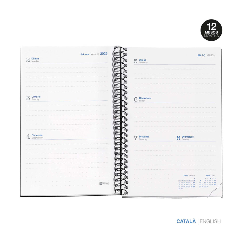 Agenda Escolar Activa Semana Vista Catalán College Rosa 25_26