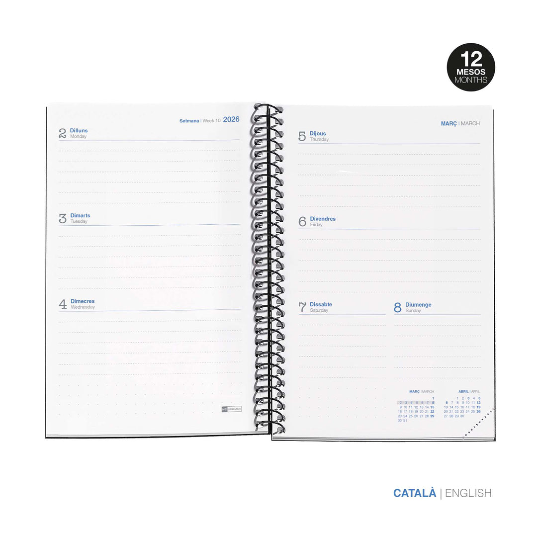 Agenda Escolar Activa Semana Vista Catalán College Rosa 25_26