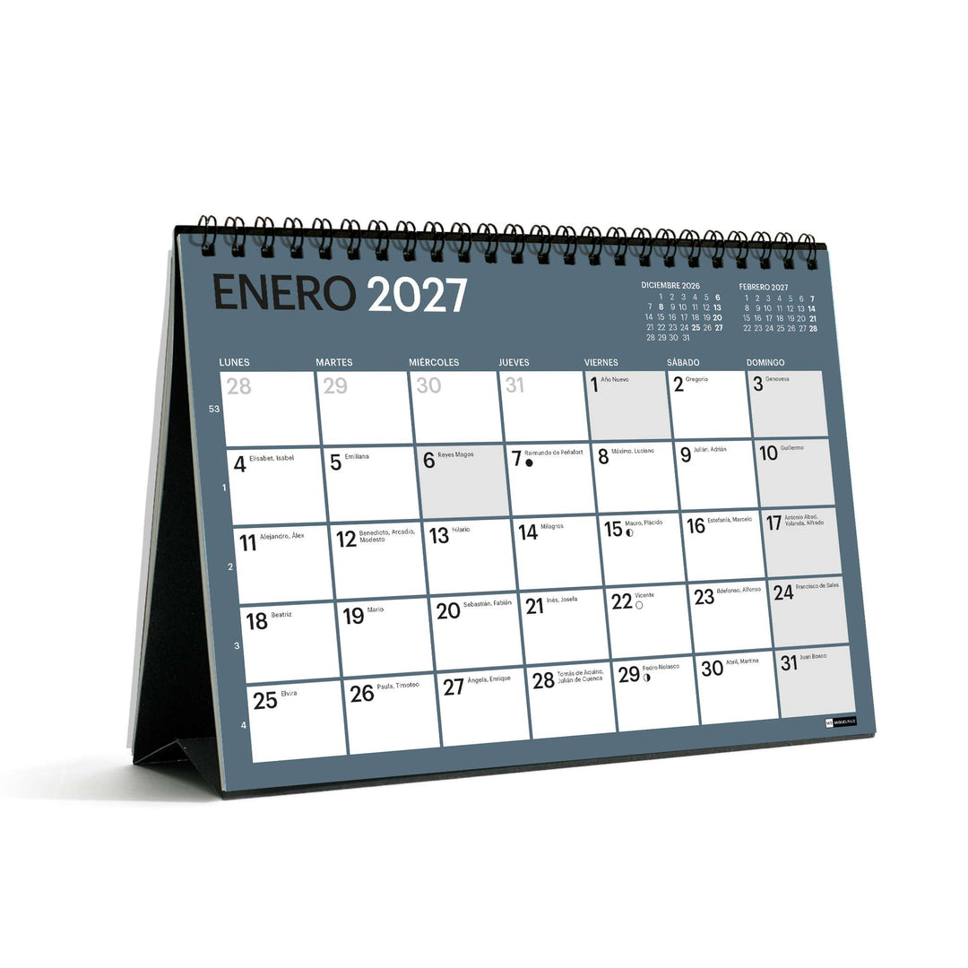 Calendario 18 Meses Sobremesa A5 Para Escribir Chromat 2026-27