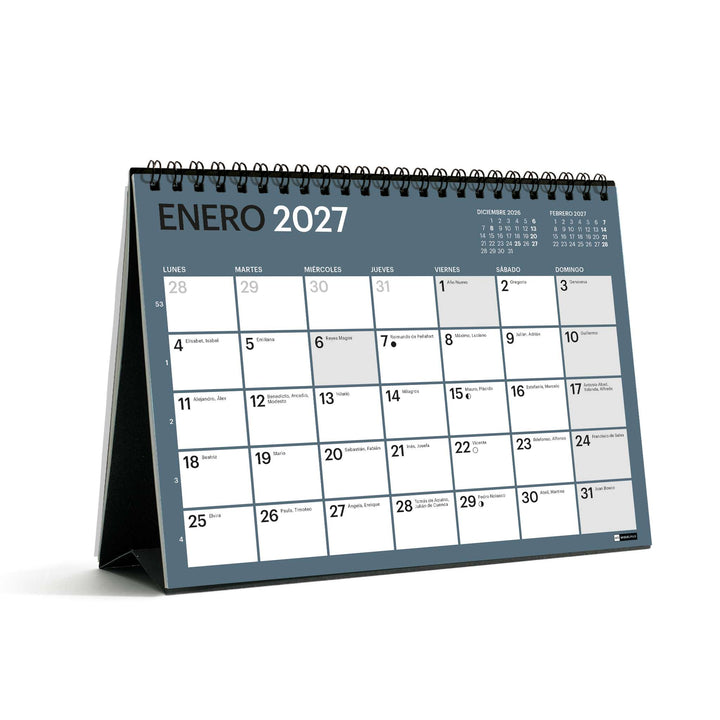 Calendario 18 Meses Sobremesa A5 Para Escribir Chromat 2026-27