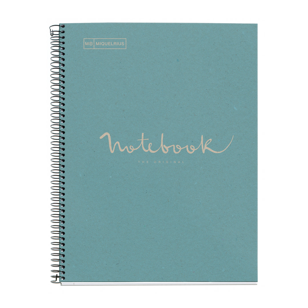  Cuaderno Reciclada A4 Cuadrícula 80 Hojas Emotions Miquelrius Azul