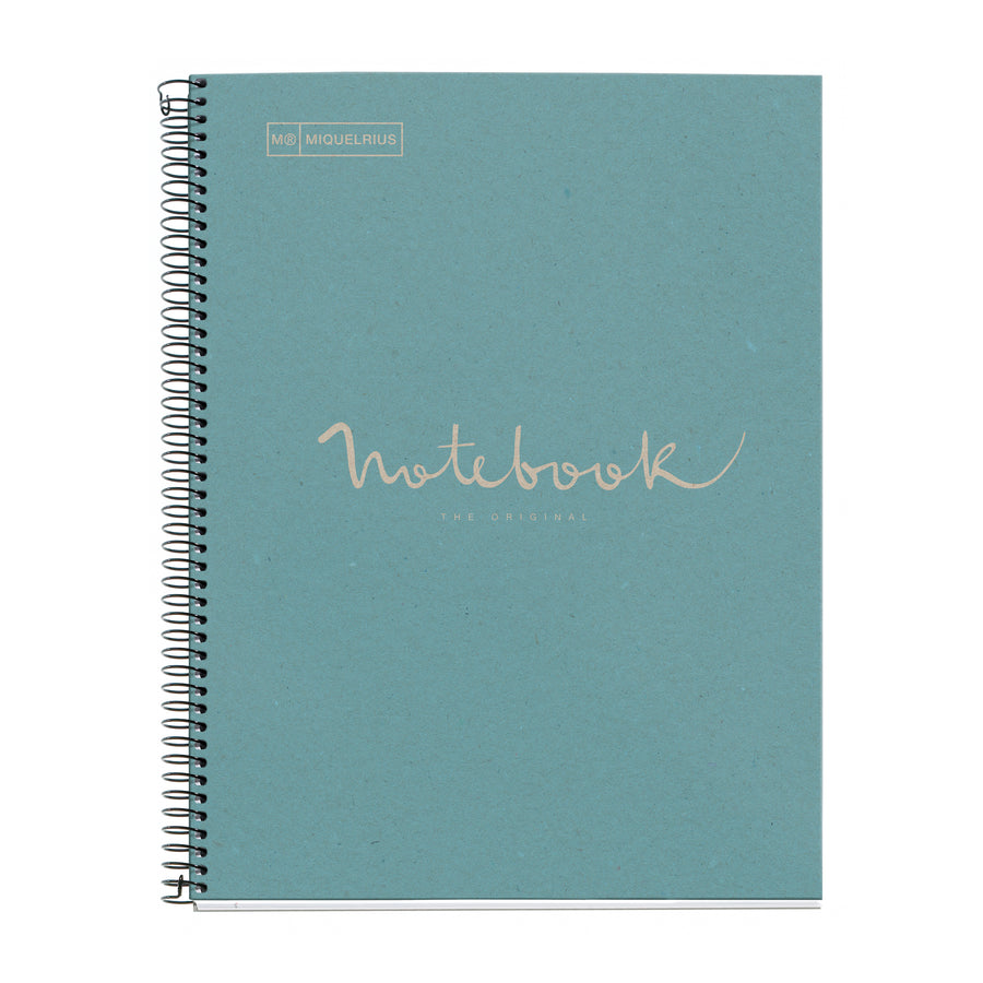  Cuaderno Reciclada A4 Cuadrícula 80 Hojas Emotions Miquelrius Azul