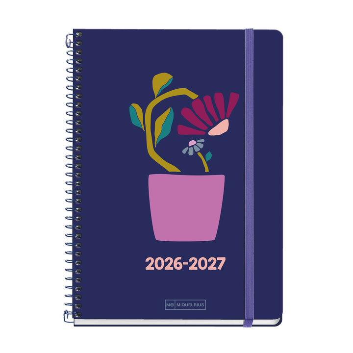 Agenda Escolar Plus Semana Vista Catalán Flower Pot 2026-27