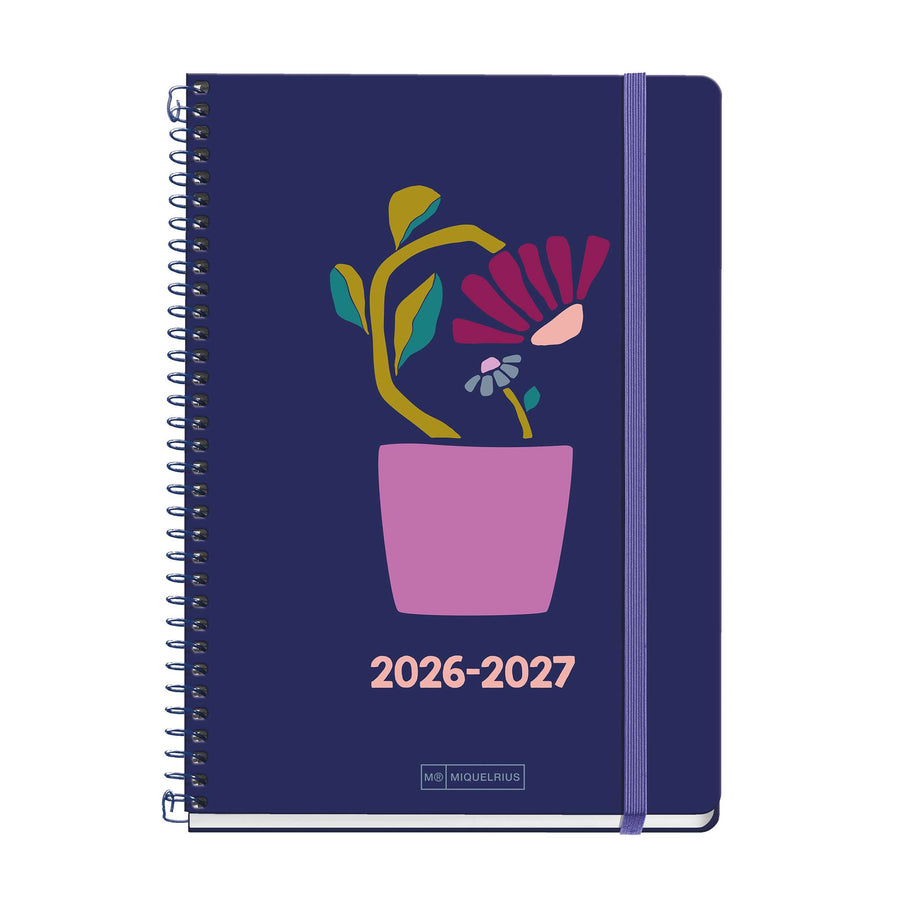 Agenda Escolar Plus Semana Vista Catalán Flower Pot 2026-27