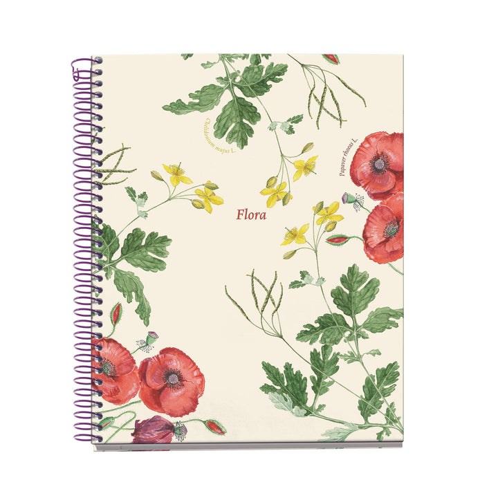 Notebook4 A5 100 Hojas Horizontal Amapola Botanical Flora