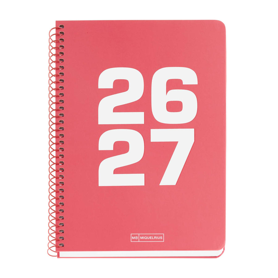 Agenda Escolar Plus Semana Vista Catalán Basic Coral 2026-27