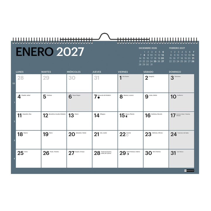 Calendario 18 Meses Pared A3 Para Escribir Chromat 2026-27