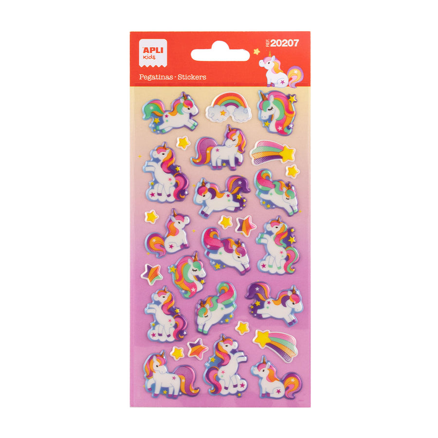 Pegatinas Unicornios puffy