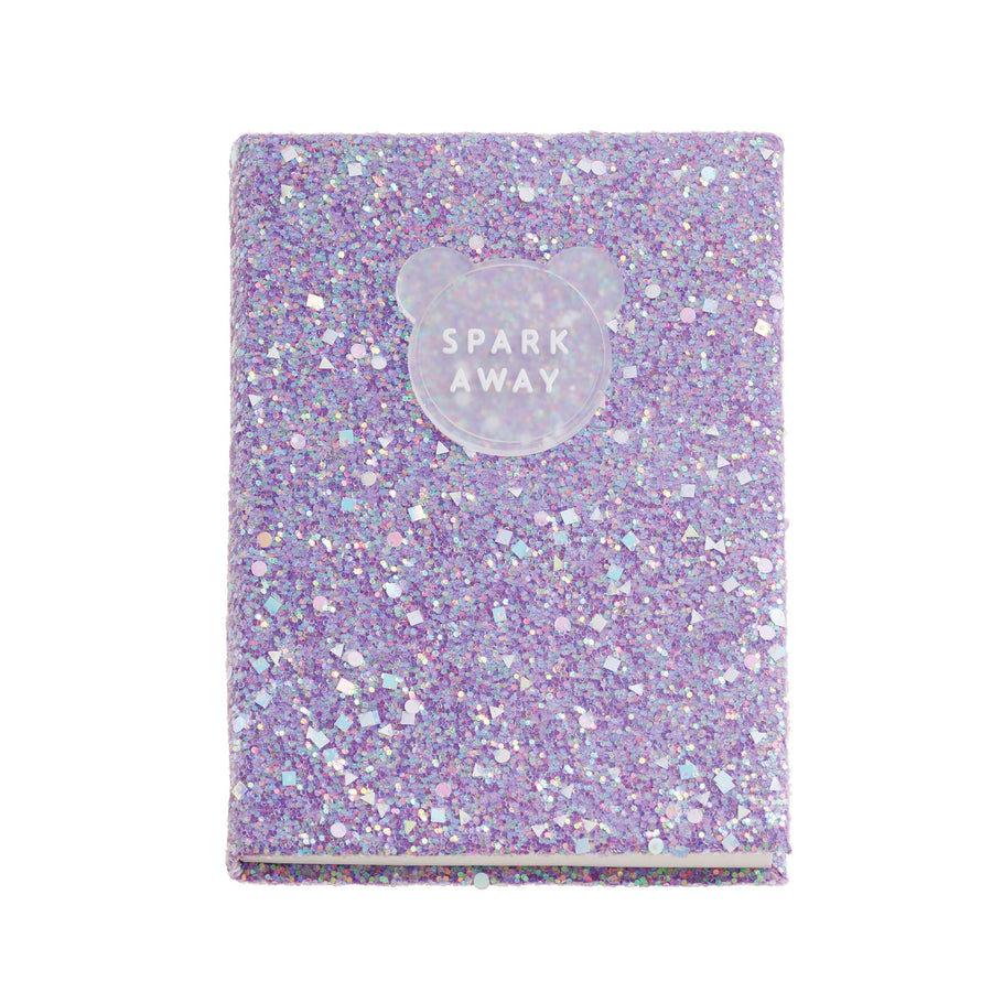 Cuaderno Purpurina Lila Punteado Back2Fun
