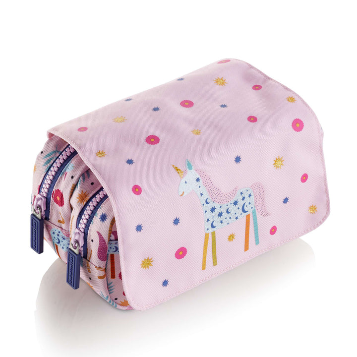 Portatodo Doble Con Tapa Recicl. Unicorn