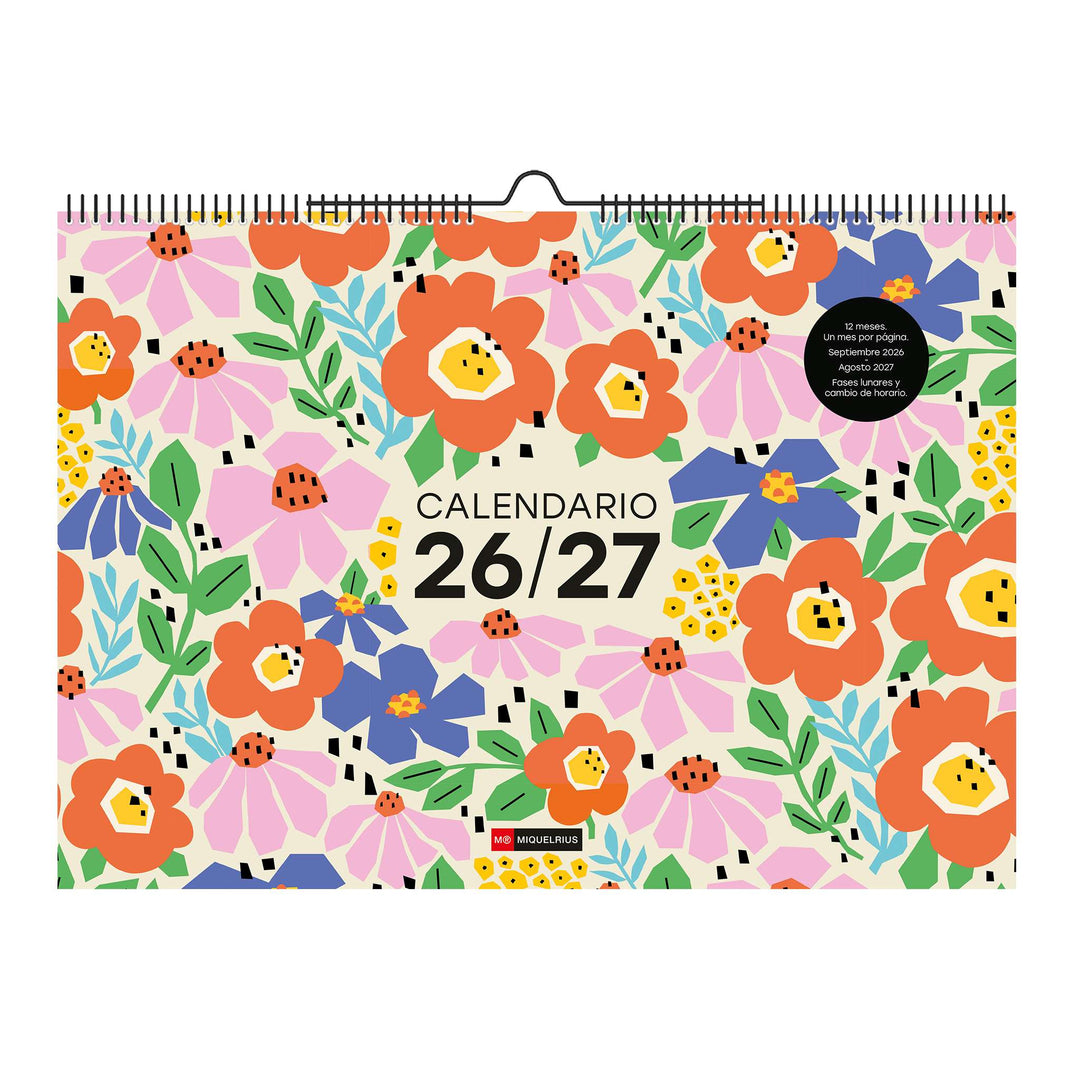 Calendario Escolar Pared A3 Para Escribir Sandra Hutter 2026-27