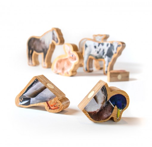 Figuras bambú animales de la granja