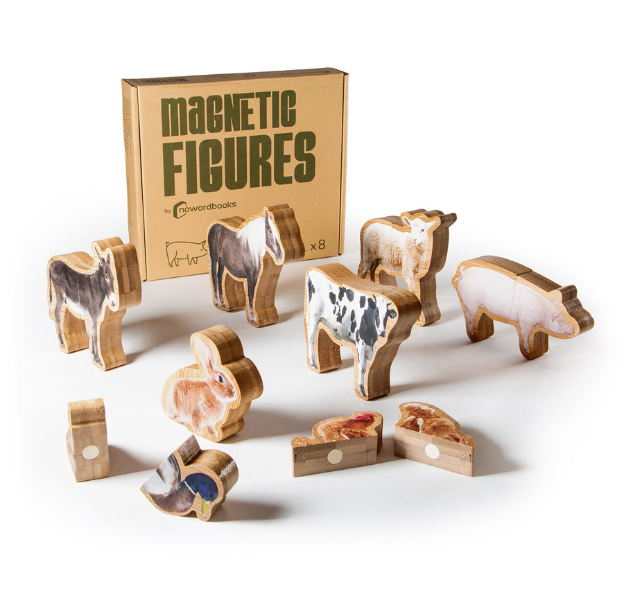 Figuras bambú animales de la granja