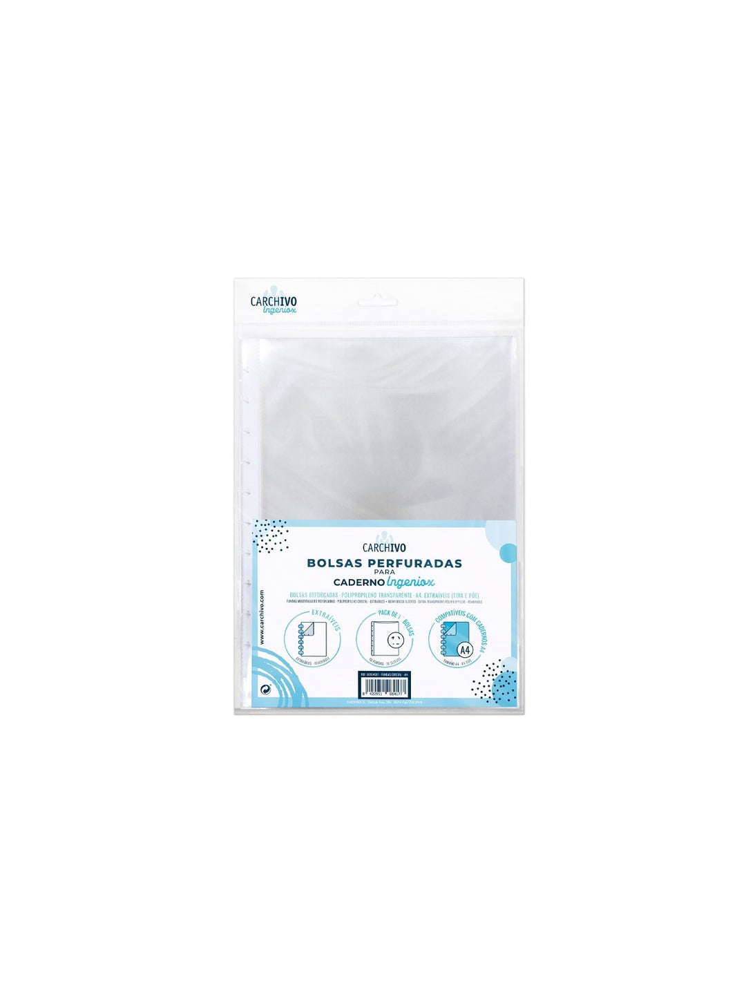 Pack 5 Fundas Ingeniox A4 Pp Cristal Reforzado