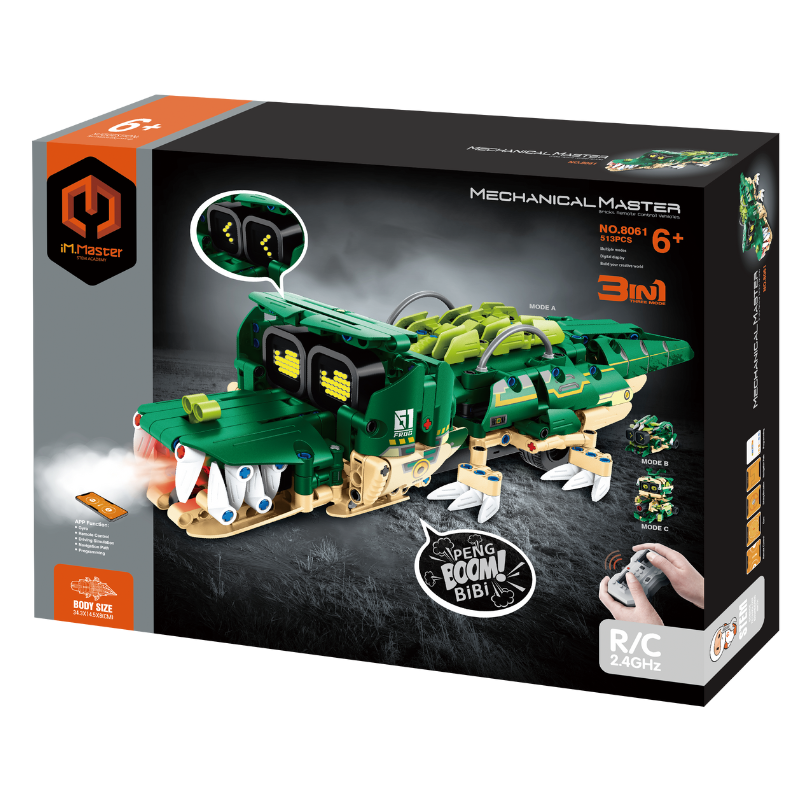 iMMaster Robot verde con paneles 3 en 1 - 513 pzas.
