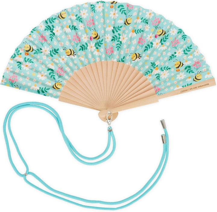 Que Calor! - Folding Fan - Bee - Green